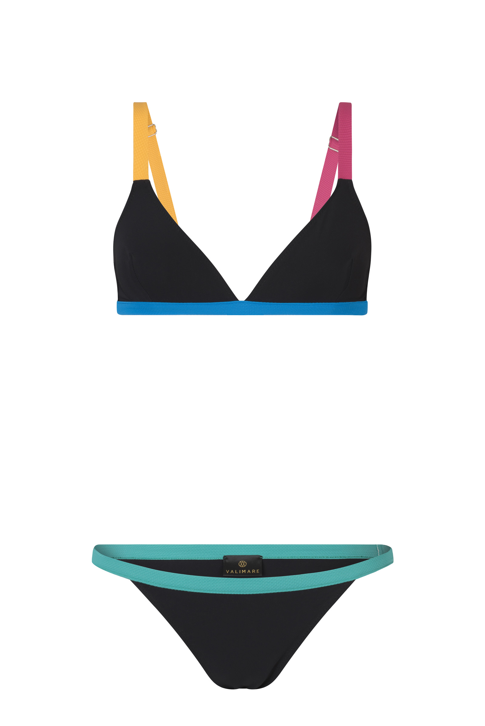Designer swimwear | Colour block bikini black
