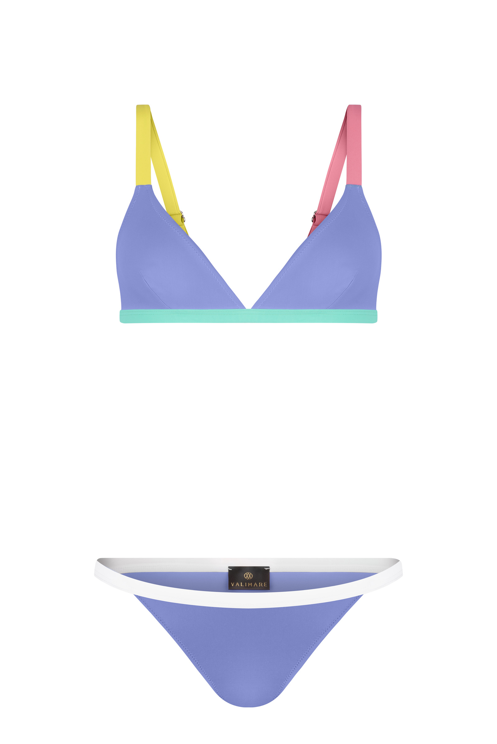 Designer swimwear | Colour block bikini blue violet