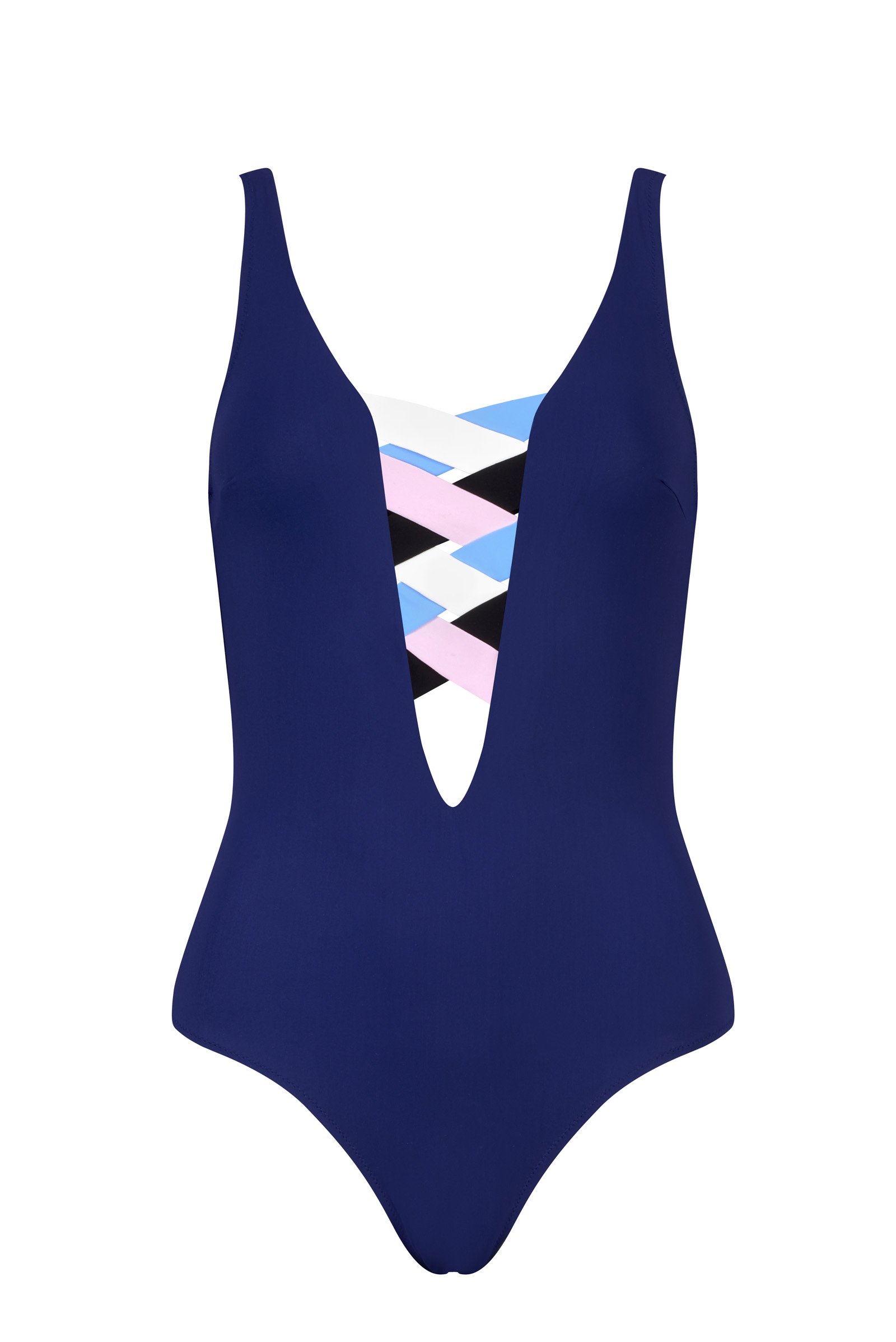 Designer Swimwear | Bandage colour block one piece